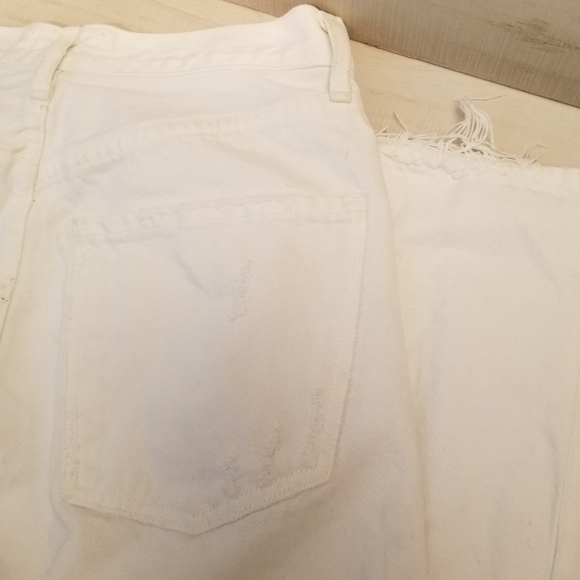 {25} Agolde 90s Mid Rise White Loose Fit Distressed Jeans - Picture 5 of 12